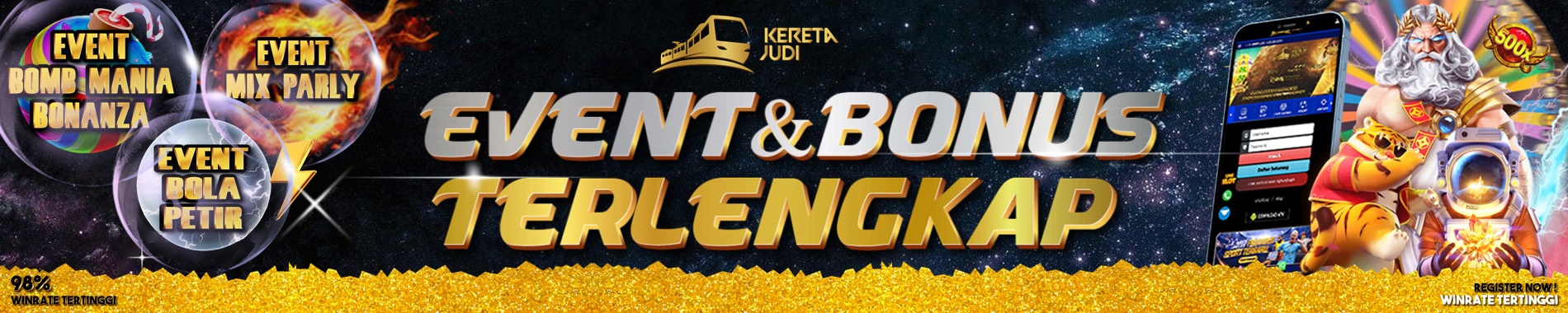 Bonus new member 50% keretajudi